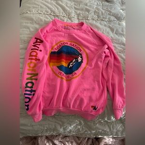 pink aviator nation sweatshirt